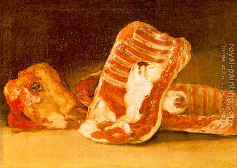 Francisco De Goya : Still-Life with Sheep's Head
